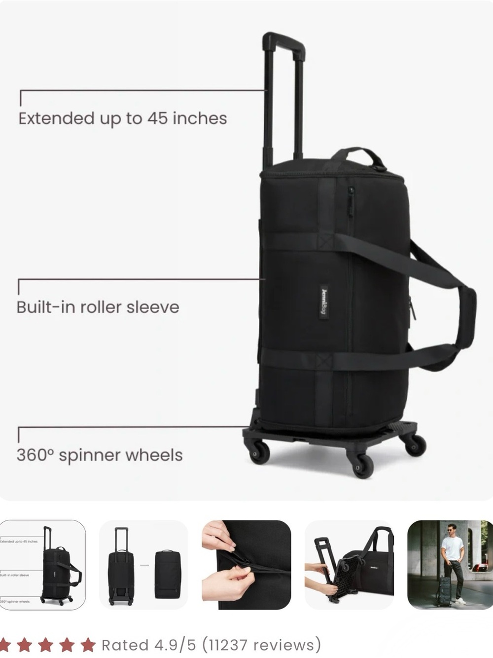 The Jenni Bag 2.0, roller edition, new and unused. Black - Picture 7 of 10